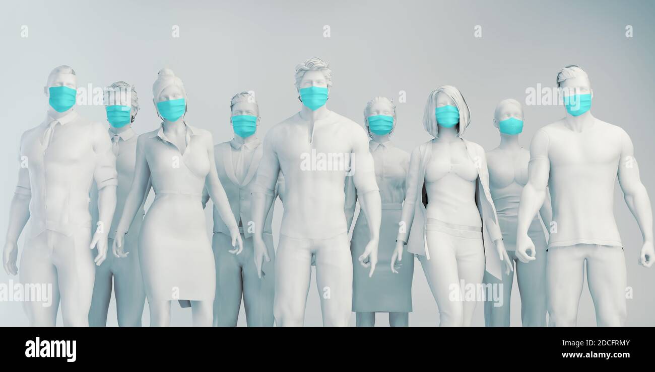 Health Workers Wearing Surgical Mask in Healthcare Industry Stock Photo
