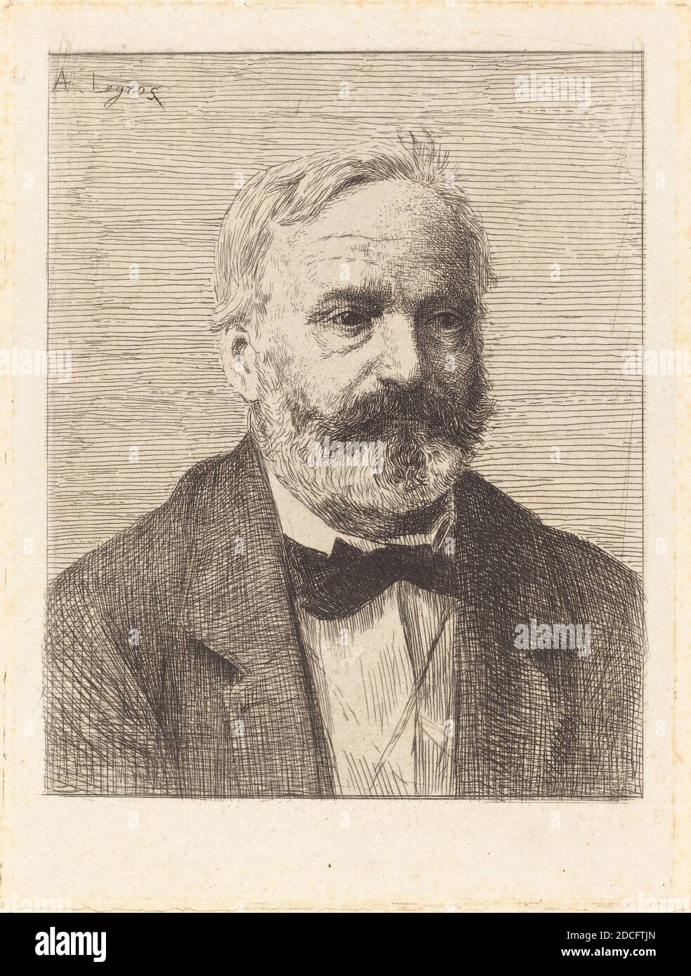 Alphonse Legros, (artist), French, 1837 - 1911, Victor Hugo, 1st plate, etching Stock Photo