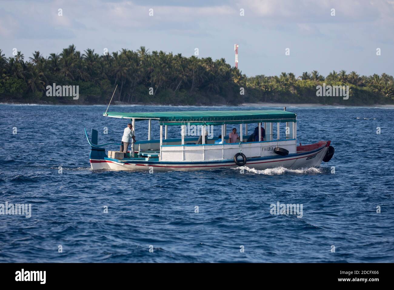 Inter Island Transport Boat Maldives Stock Photo Alamy