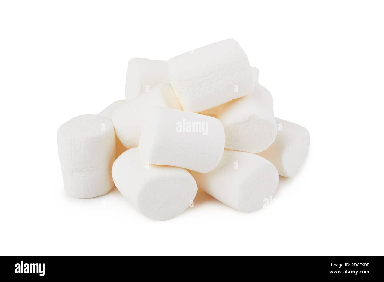 Heap of delicious marshmallows isolated on white background Stock Photo ...