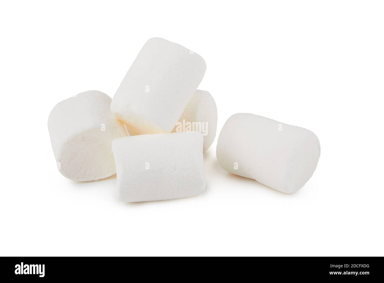 Heap of delicious marshmallows; isolated on white background Stock ...