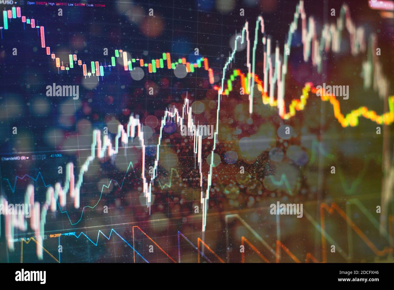 Professional Market Analysis Office Monitor Background Busines Analysing Stock Market Data On A Monitor Stock Photo Alamy