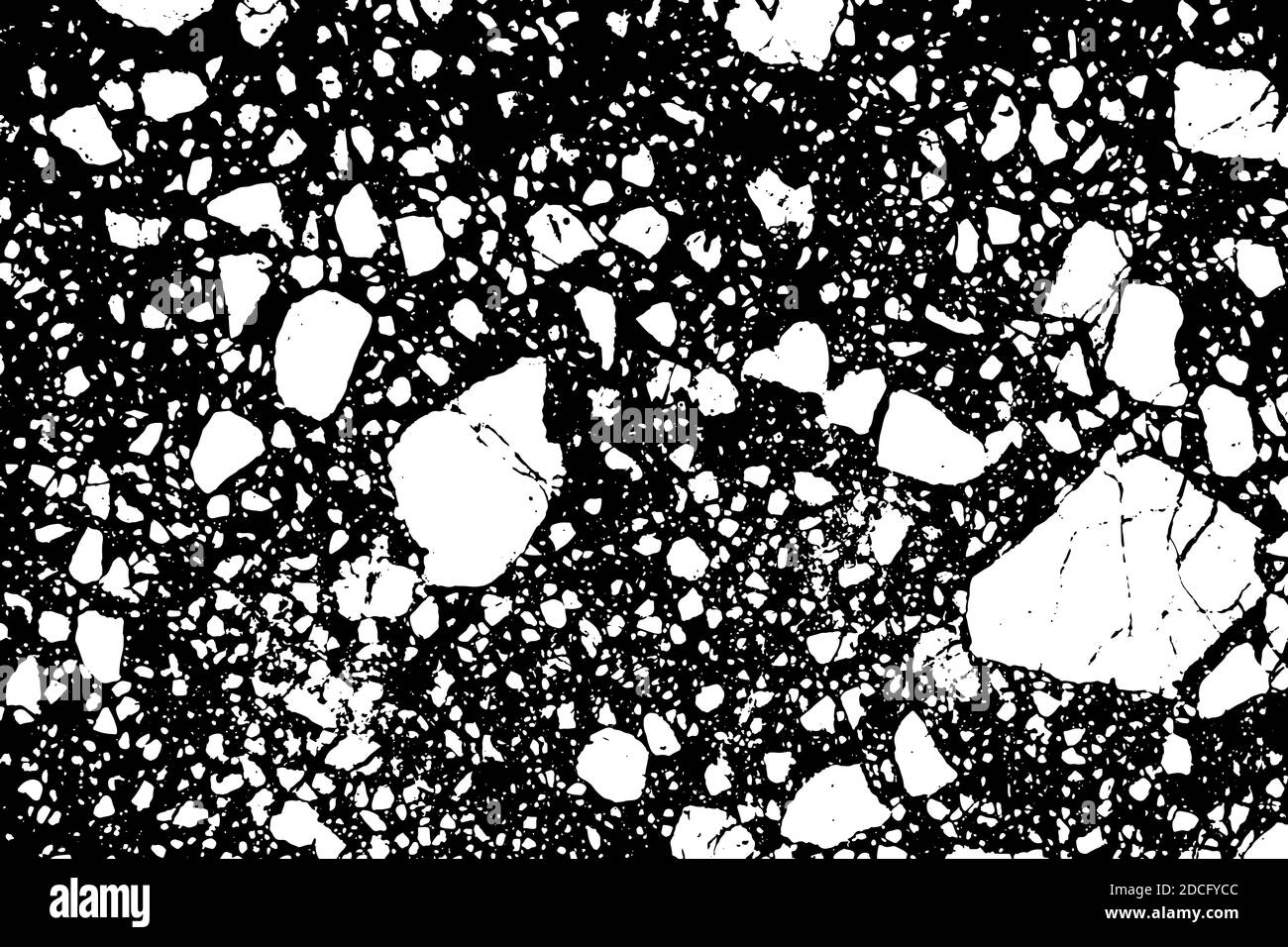 Black and white marble cracks simple texture. Vector illustration. Stock Vector