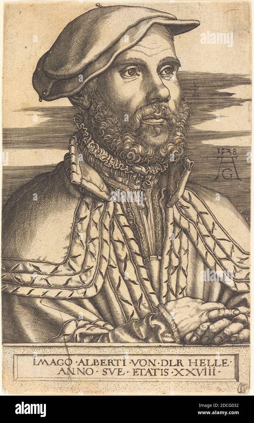 Heinrich Aldegrever, (artist), German, 1502 - 1555/1561, Albert van der Helle, 1538 Stock Photo