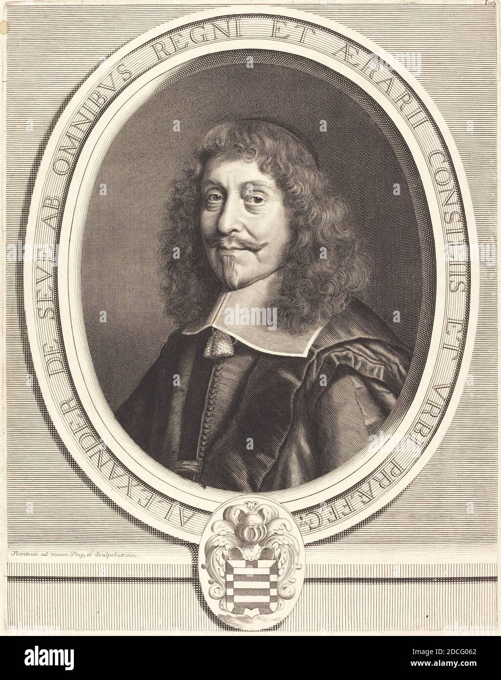 Robert Nanteuil, (artist), French, 1623 - 1678, Alexander de Seve, 1662, engraving Stock Photo