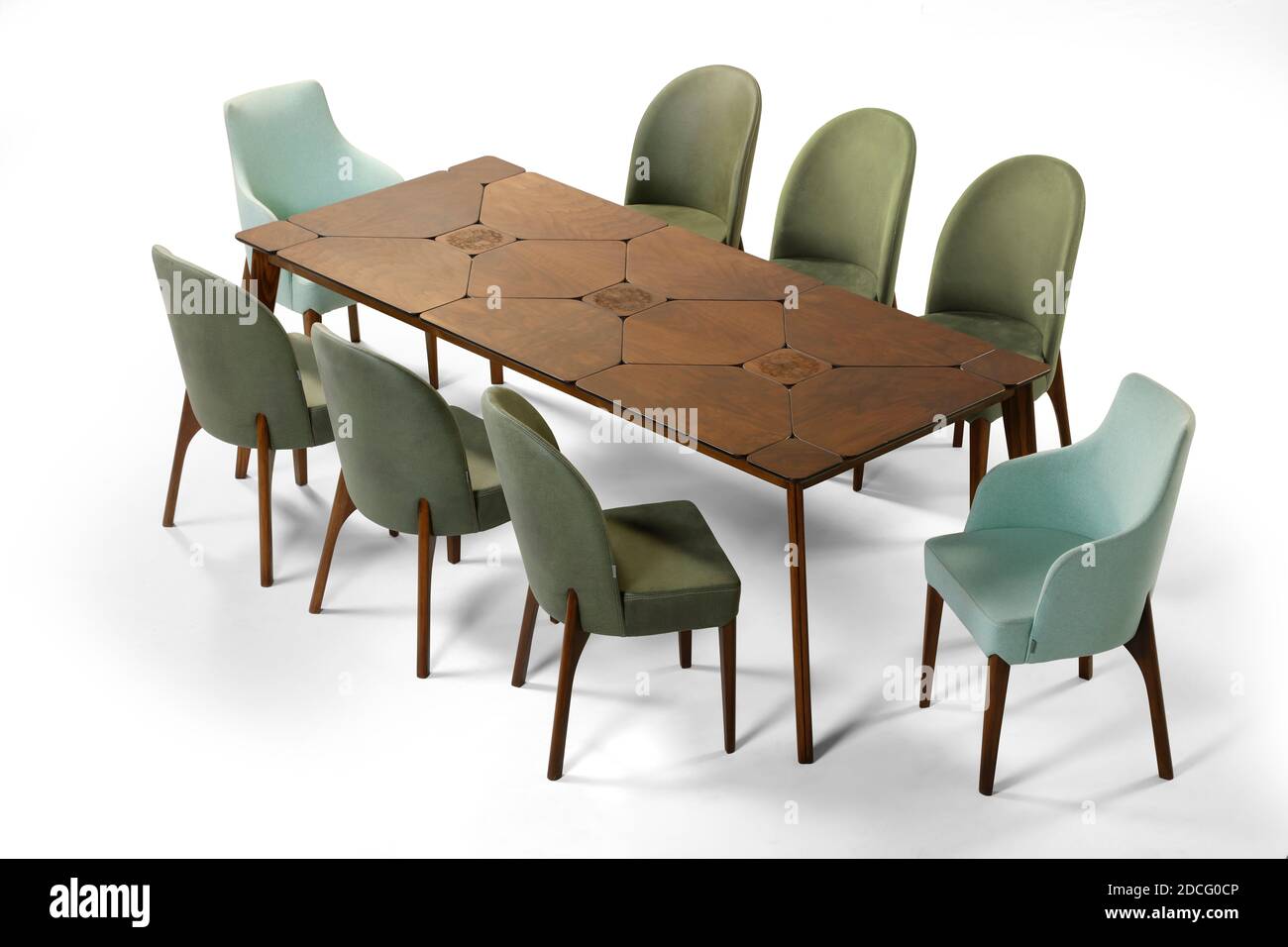 modern dining table isolated on white background Stock Photo - Alamy