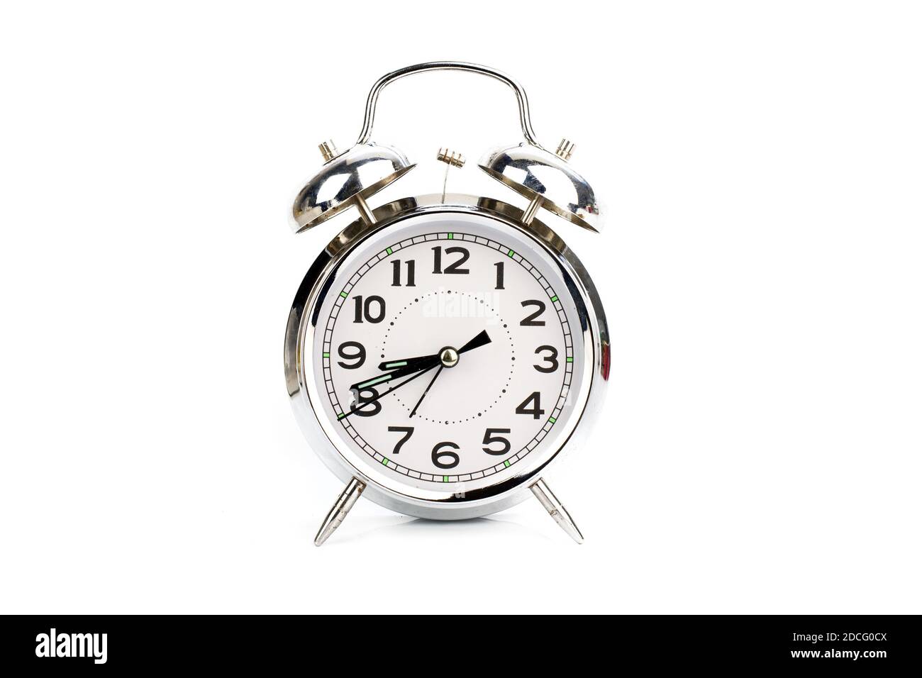 alarm clock isolated on white background Stock Photo - Alamy