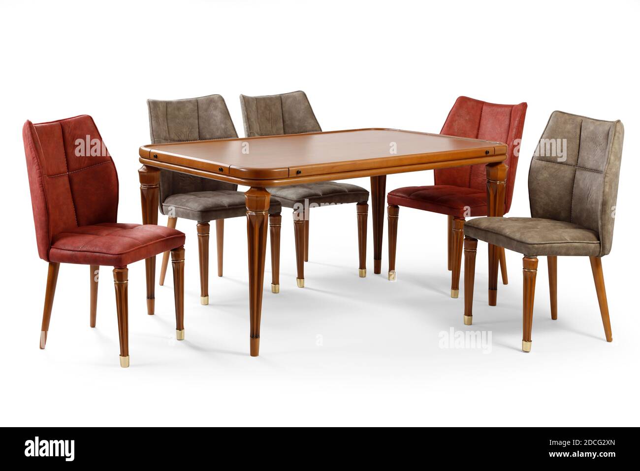 modern dining table isolated on white background Stock Photo - Alamy
