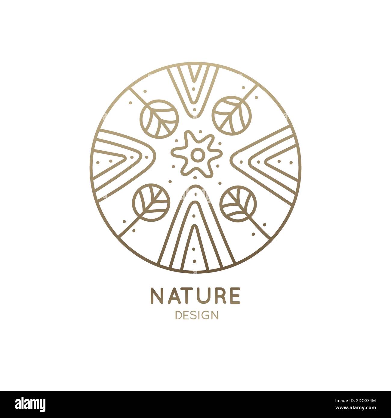 Logo mountain forest in circle Stock Vector Image & Art - Alamy