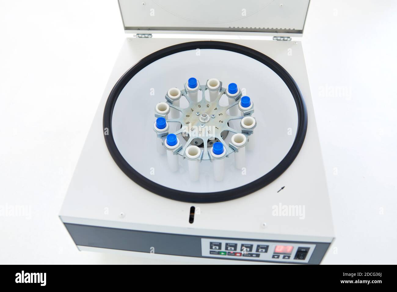 PlateletRich plasma preparation. Tubes with blood in Centrifuge Stock Photo Alamy