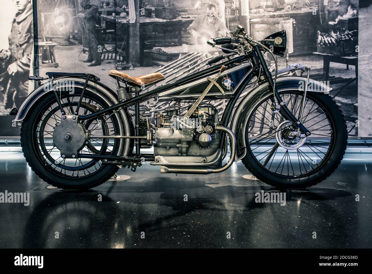 Munich/ Germany - May, 24 2019: classic motocycle in BMW Museum/ BMW Welt Stock Photo