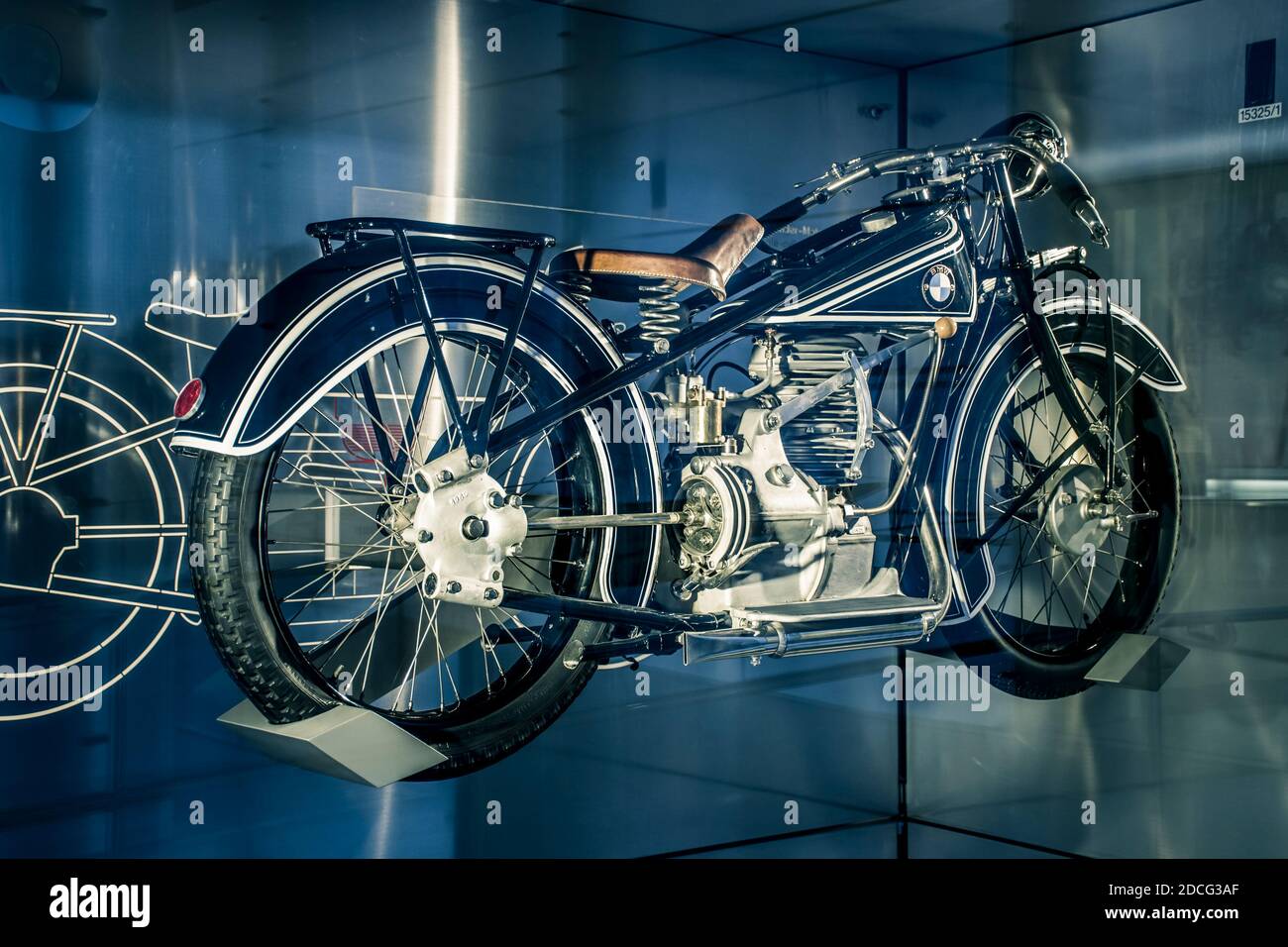Munich/ Germany - May, 24 2019: 1929 classic motocycle in BMW Museum/ BMW Welt Stock Photo