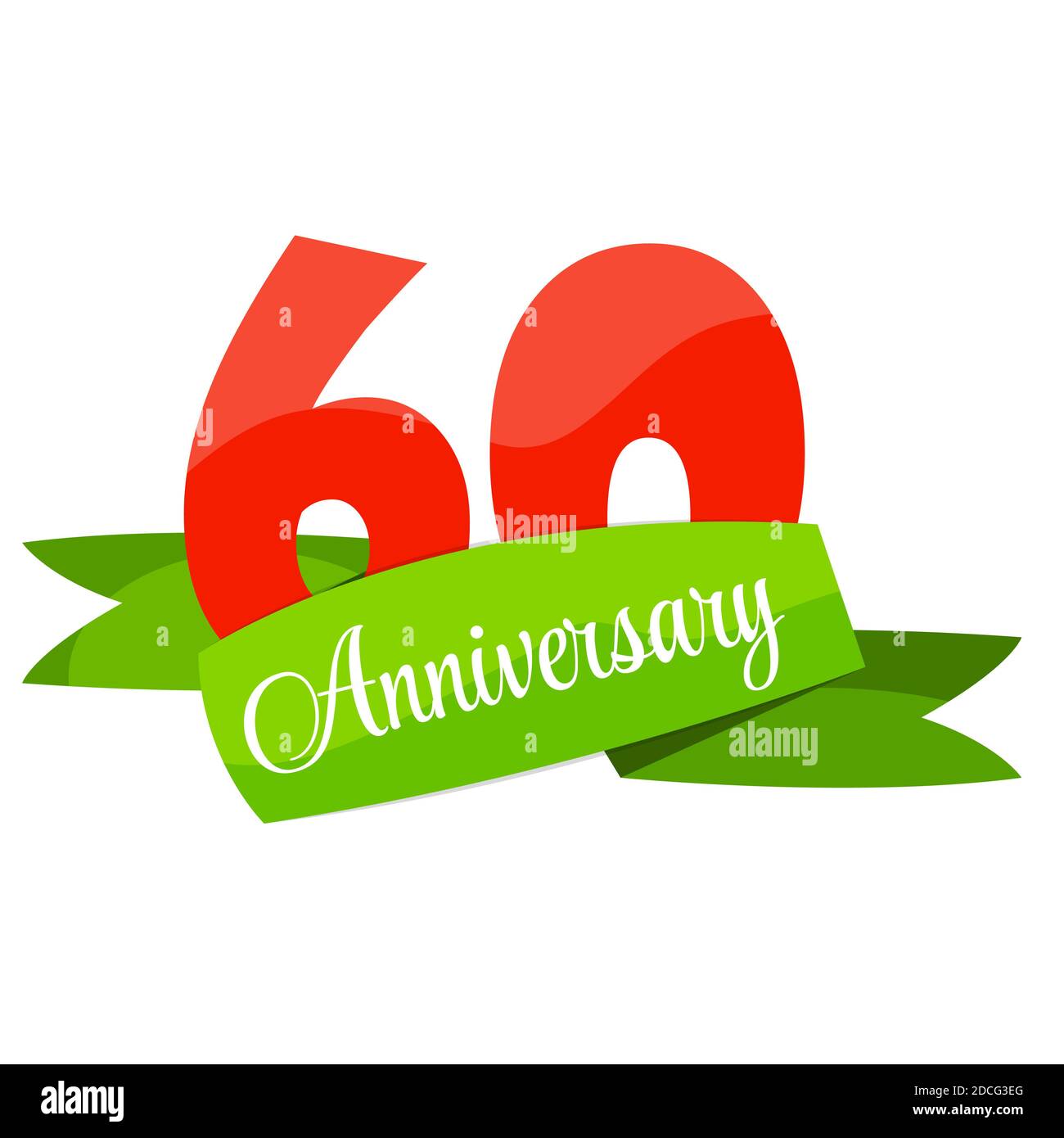 Cute Template 60 Years Anniversary Sign Illustration Stock Photo - Alamy