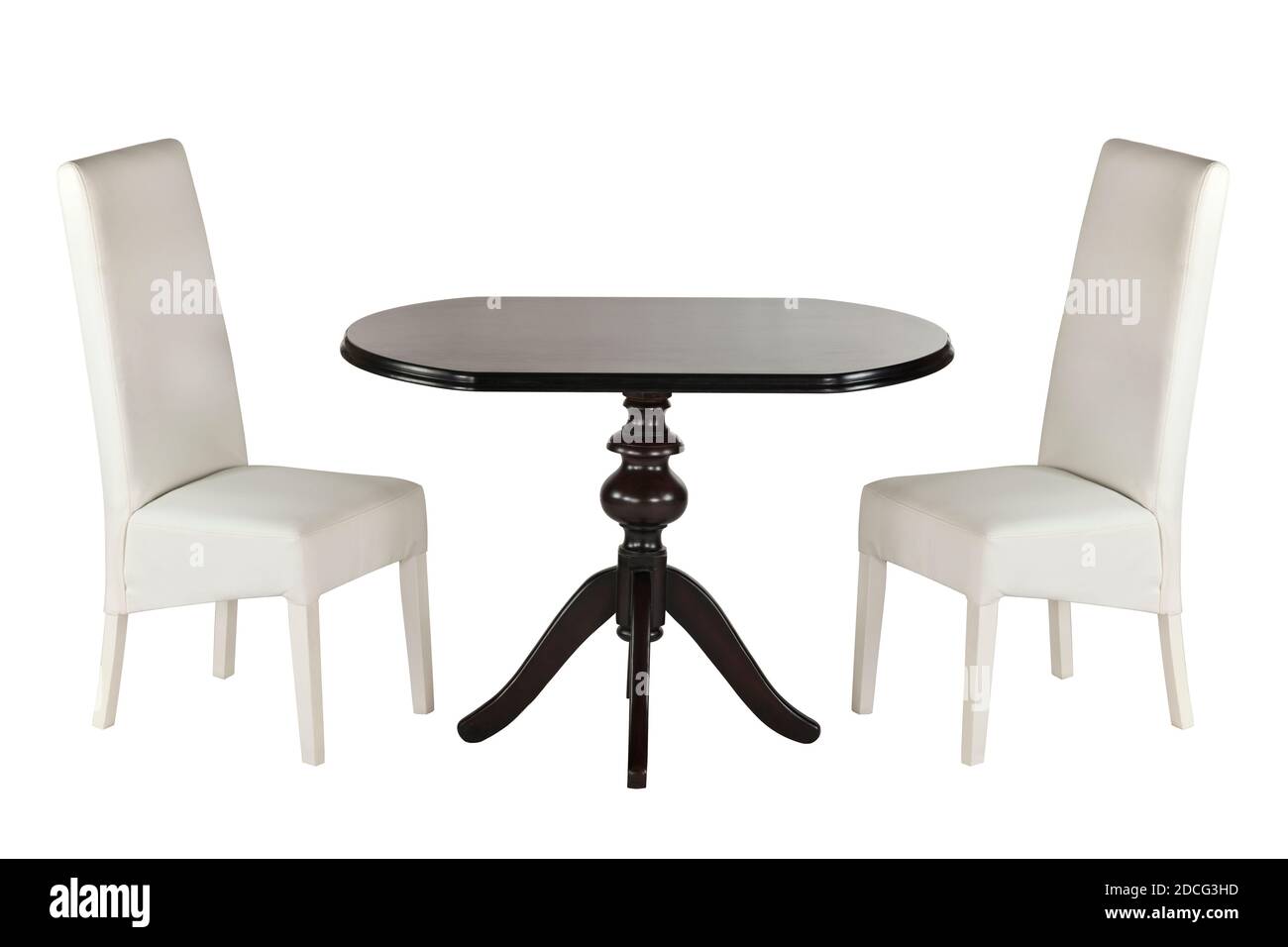 modern dining table isolated on white background Stock Photo - Alamy