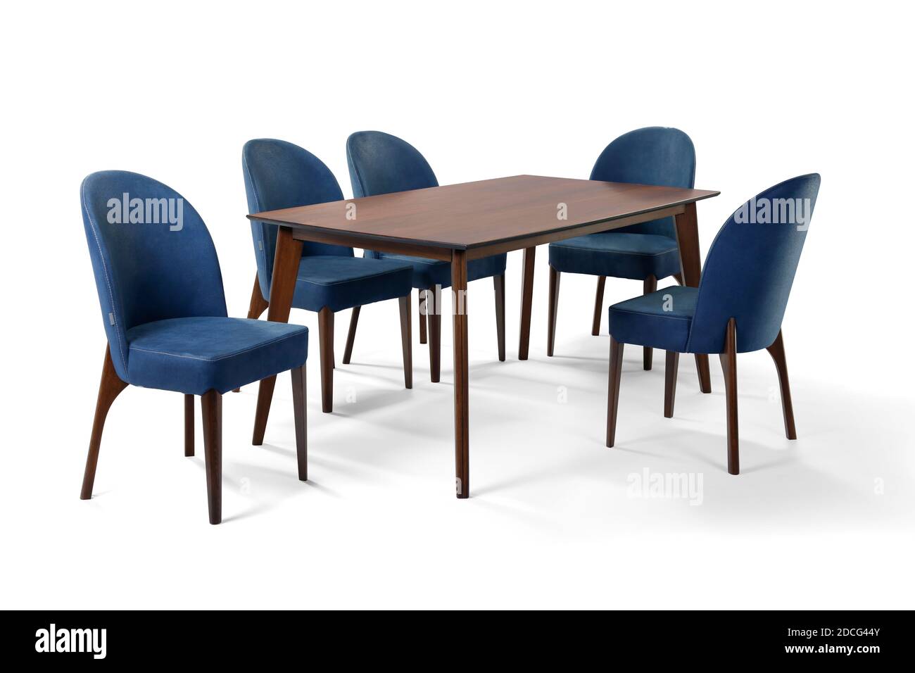 modern dining table isolated on white background Stock Photo - Alamy