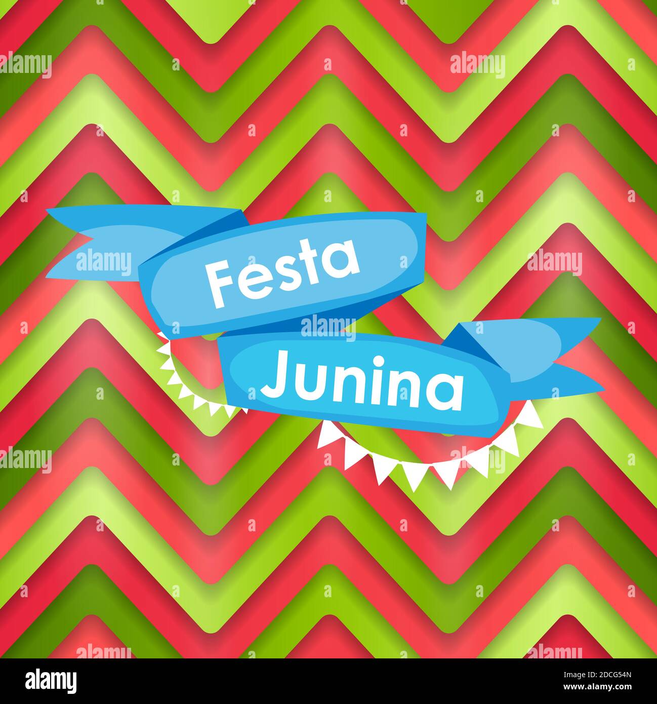 Midsummer Ribbons Festa Junina Holiday Background. Traditional Brazil June Festival Party ...