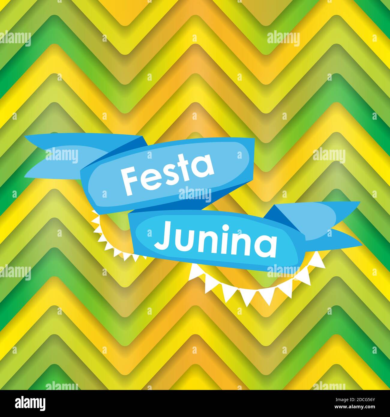 Midsummer Ribbons Festa Junina Holiday Background. Traditional Brazil June Festival Party ...