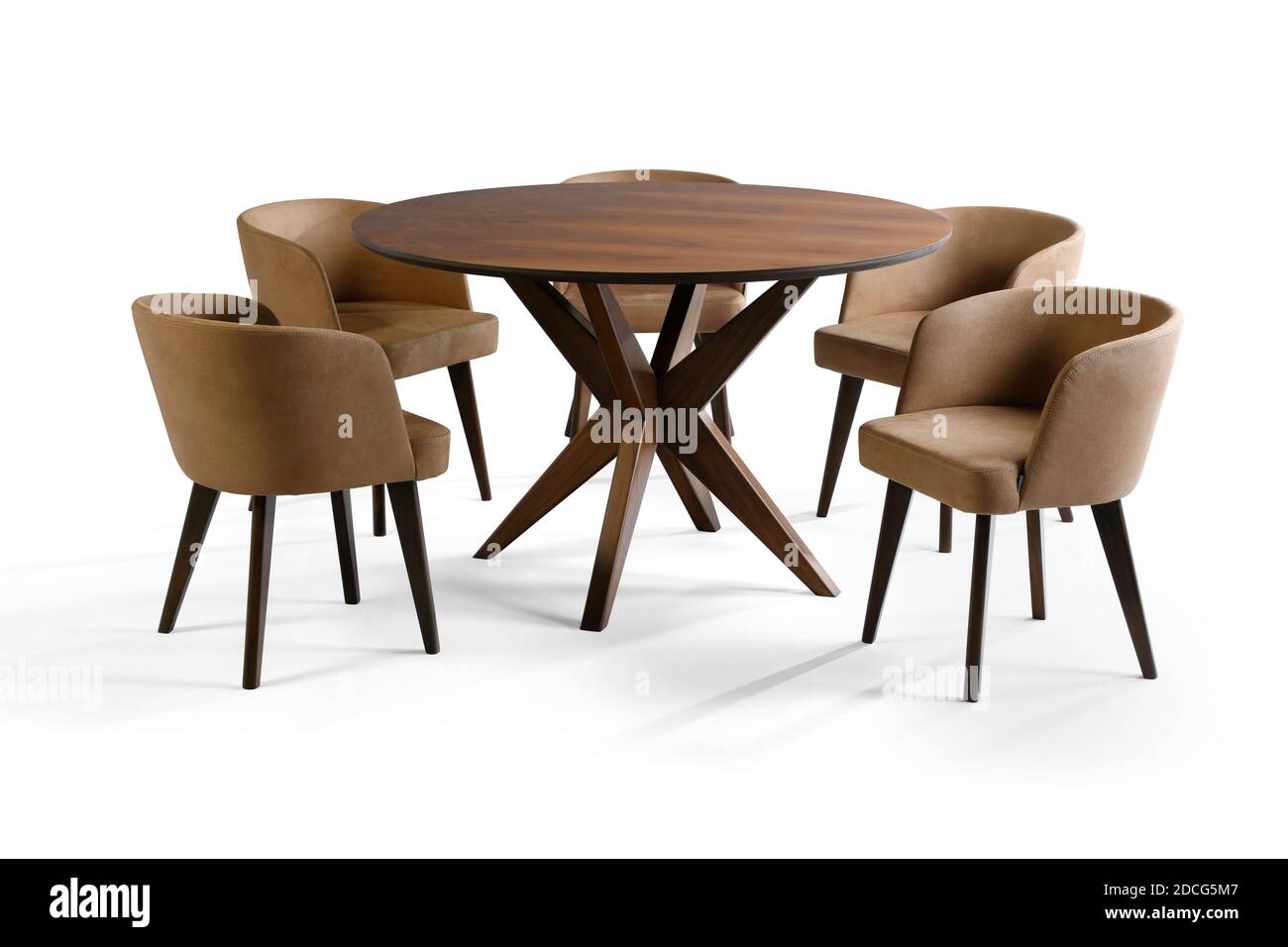 modern dining table isolated on white background Stock Photo - Alamy