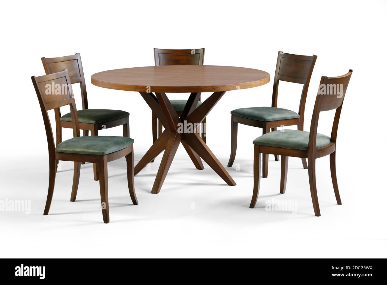 modern dining table isolated on white background Stock Photo - Alamy