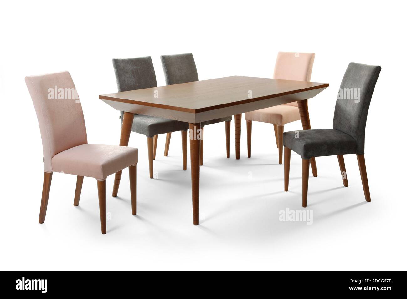 modern dining table isolated on white background Stock Photo - Alamy