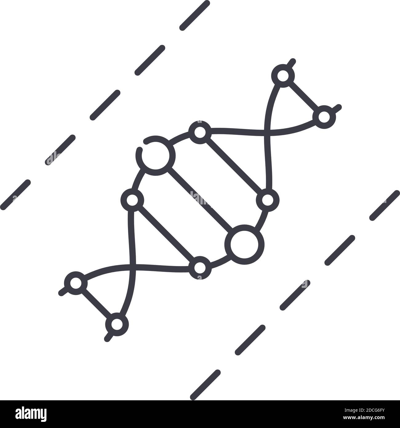 Dna icon, linear isolated illustration, thin line vector, web design ...