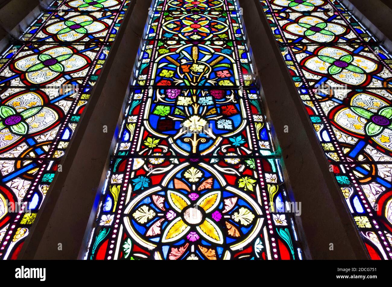 Stained glass by Thomas Willement at St Batholomew's Church in