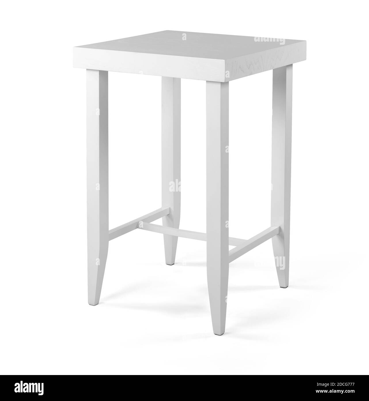 Single dining table on white background Stock Photo Alamy