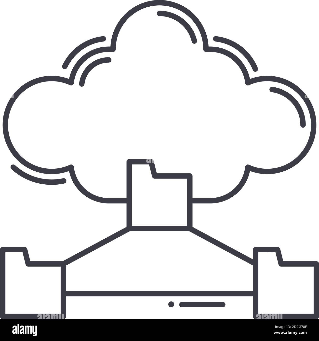 Document file icon, linear isolated illustration, thin line vector, web ...