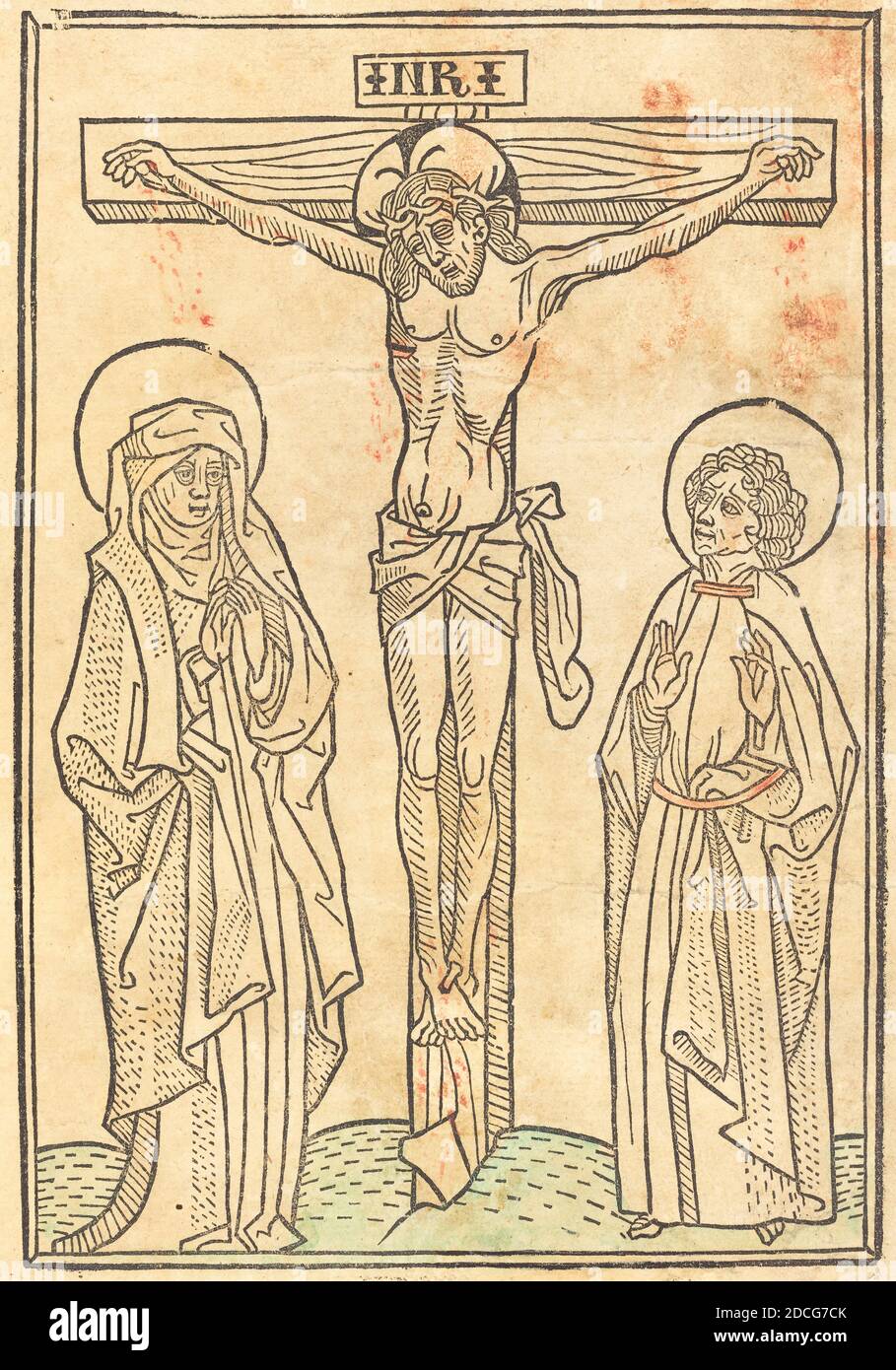 German 15th Century, (artist), Christ on the Cross, c. 1483, woodcut, Gift in honor of Lessing J. Rosenwald and Elizabeth Mongan by William and Frederick Schab Stock Photo