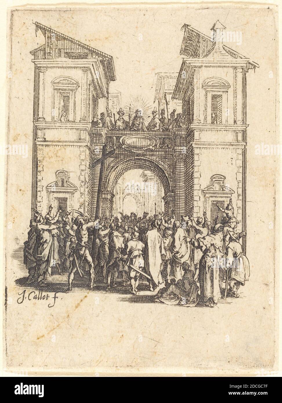 Jacques Callot, (artist), French, 1592 - 1635, Ecce Homo, The Small Passion, (series), c. 1624/1625, etching Stock Photo