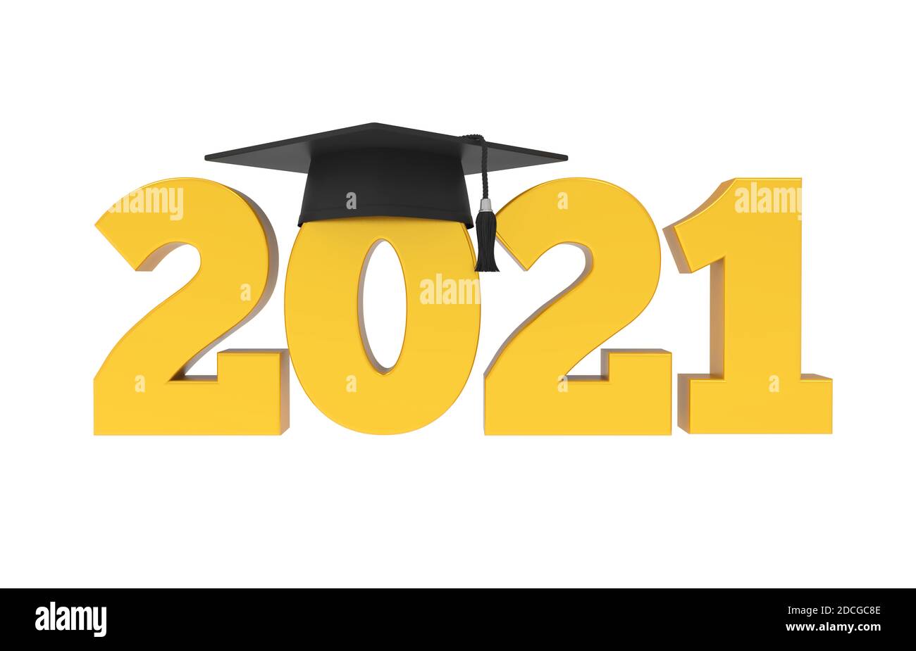 2021 Graduation Cap Isolated Stock Photo - Alamy