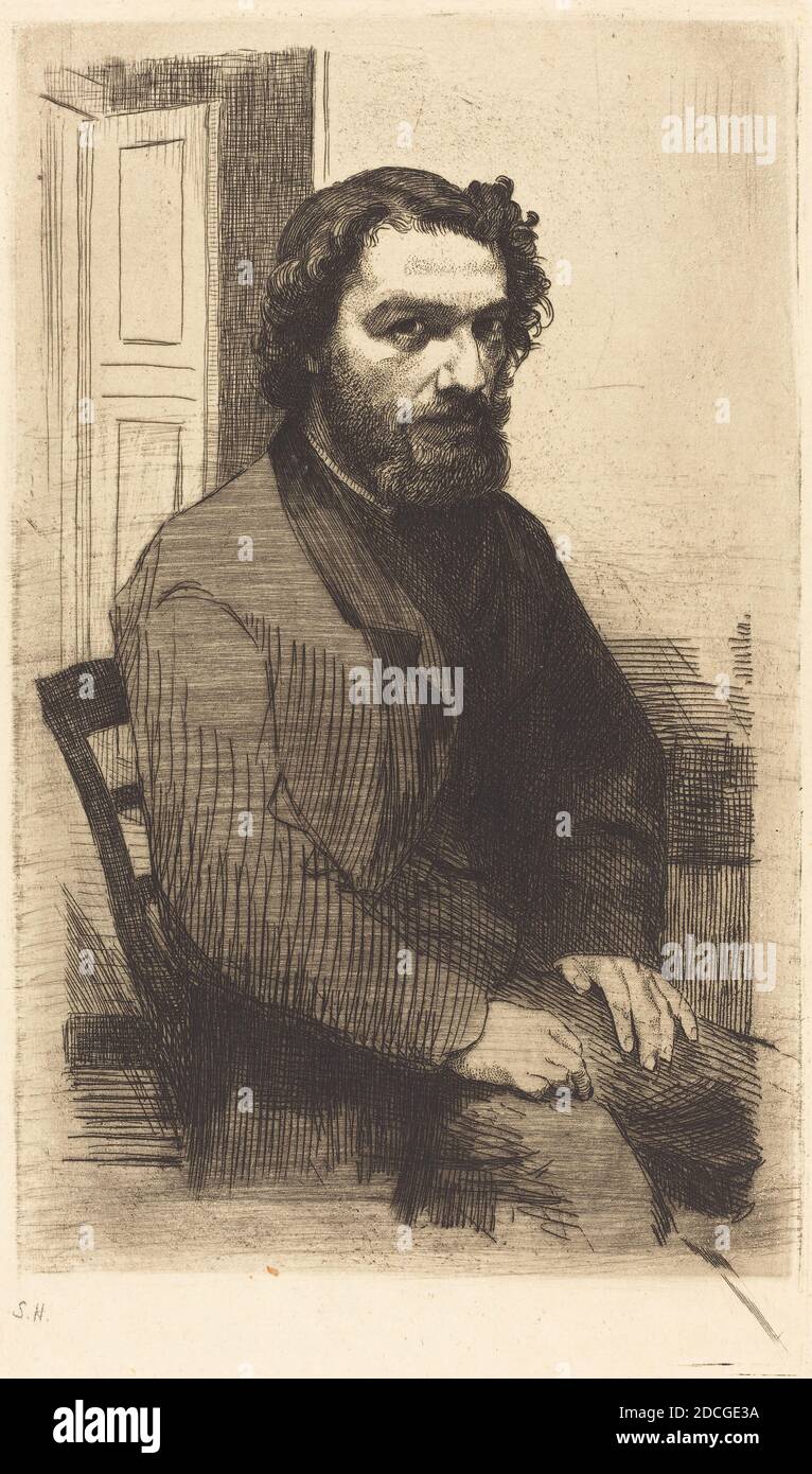 Félix Bracquemond, (artist), French, 1833 - 1914, Alphonse Legros, 1861, etching Stock Photo