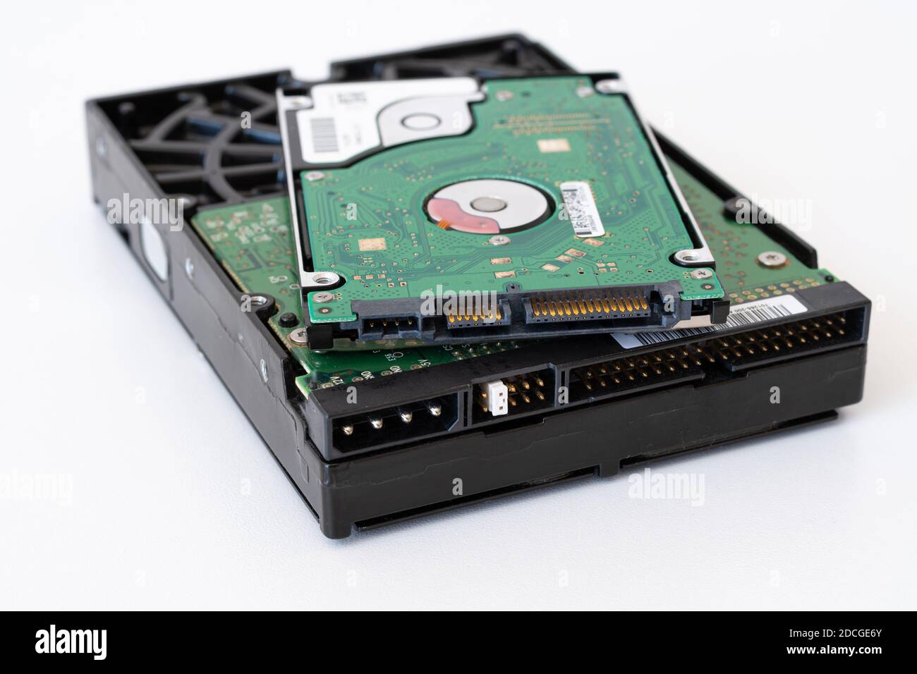 Size Comparison Of Hdd 3 5 And 2 5 Hard Drives Sata And Ide Format Stock Photo Alamy