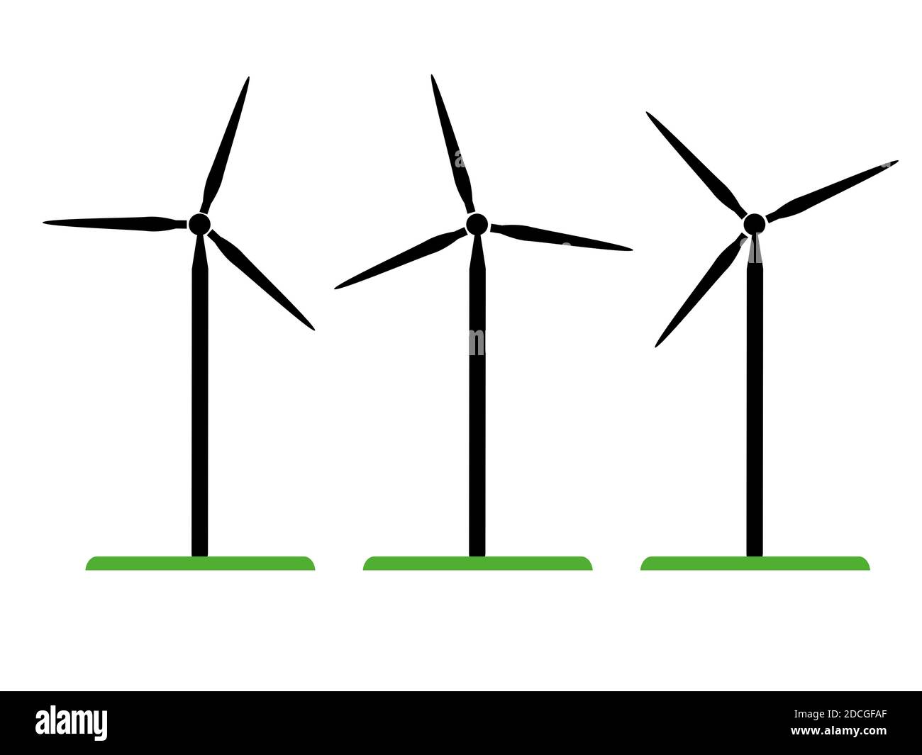 Wind turbine vector isolated on white background Stock Photo - Alamy