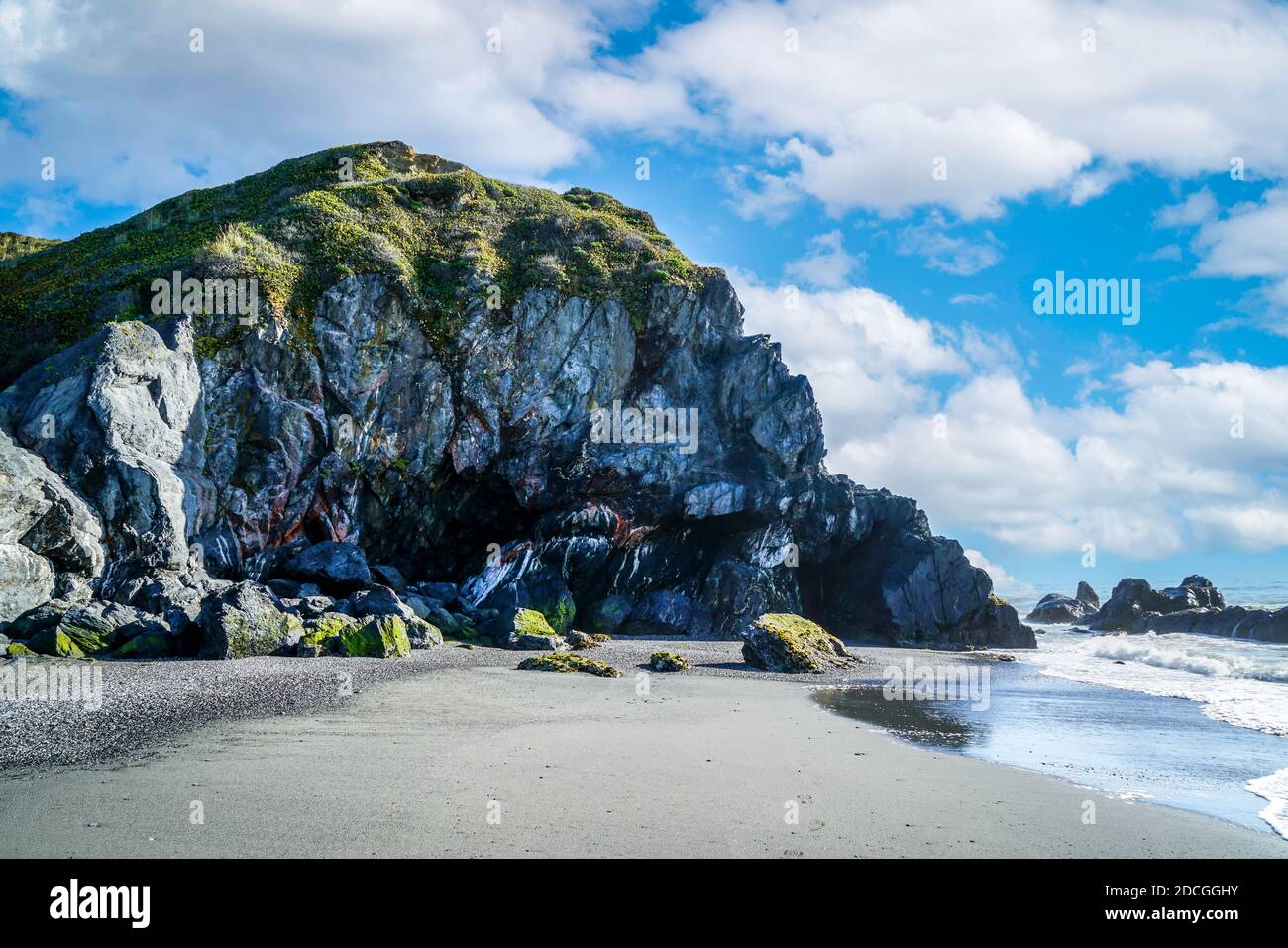 Northern California Rocks An interesting rock face on the Northern California coastline Stock ...