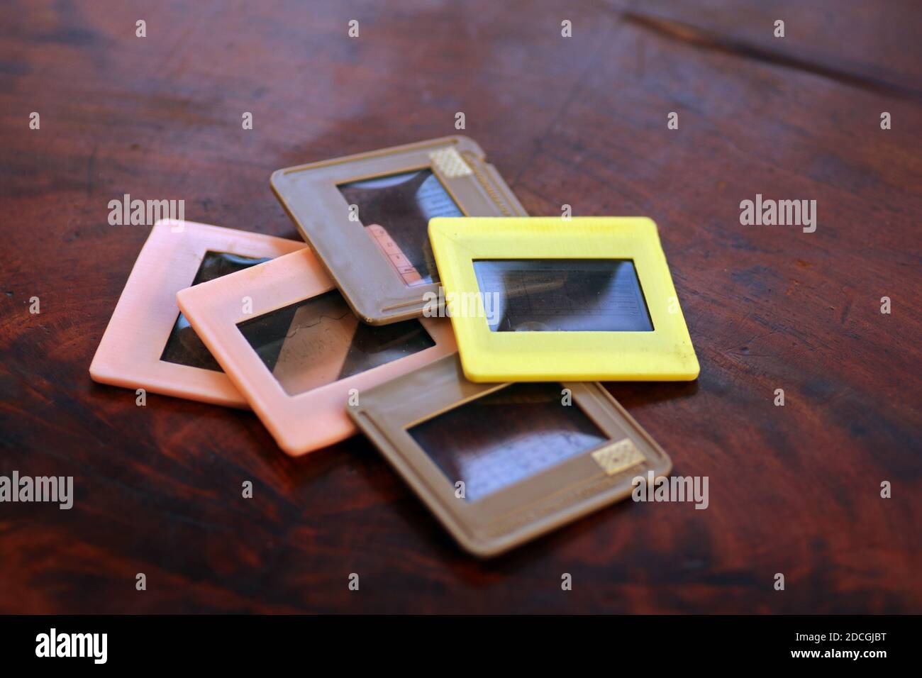 Retro slides in plastic frames Stock Photo Alamy