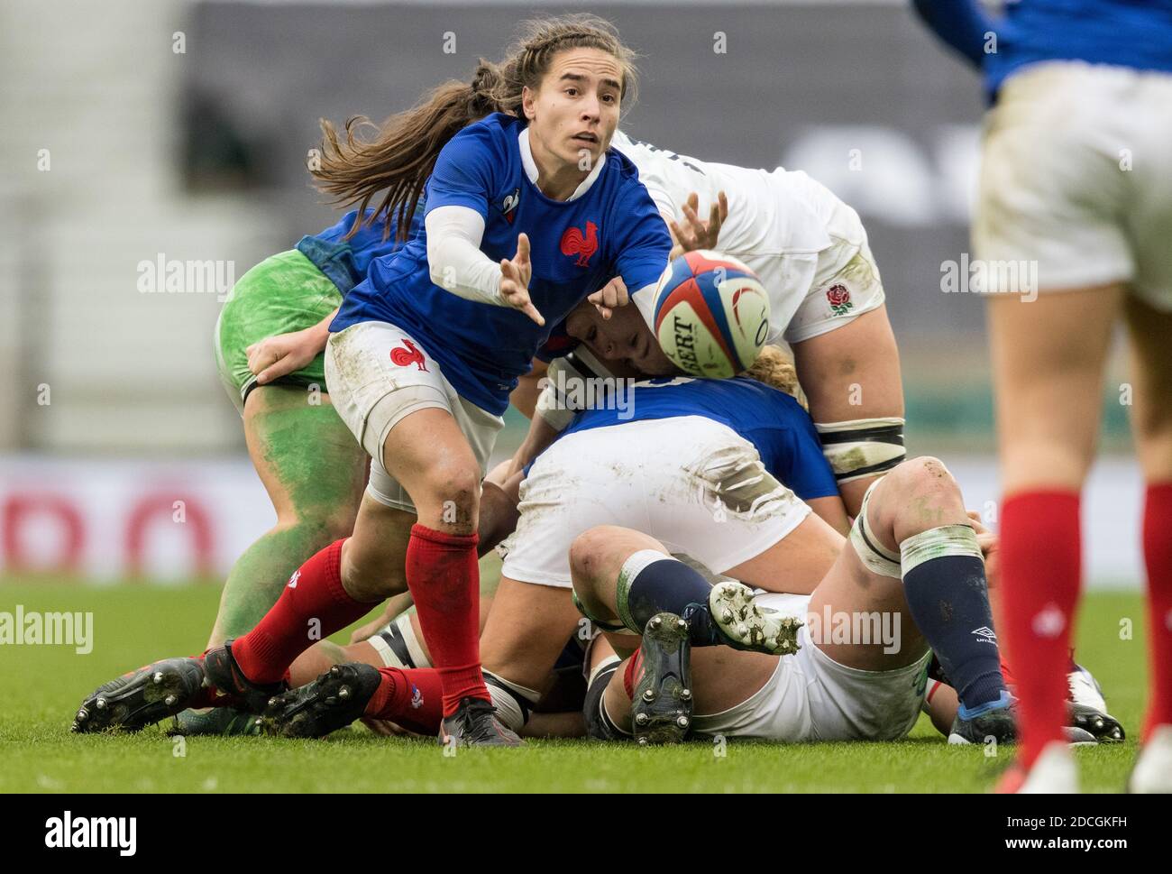 London, England, 21st November 2020, Rugby Union Autumn International Series , England Women v France Women, Twickenham, 2020, 21/11/2020  Laure Sansus of France Women  Credit:Paul Harding/Alamy Live News Stock Photo