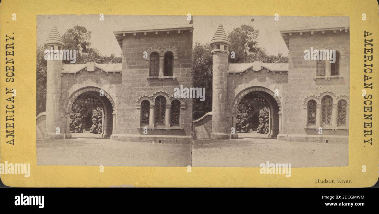 Hudson River. View of the entrance to a house., ca. 1855ca. 1930
