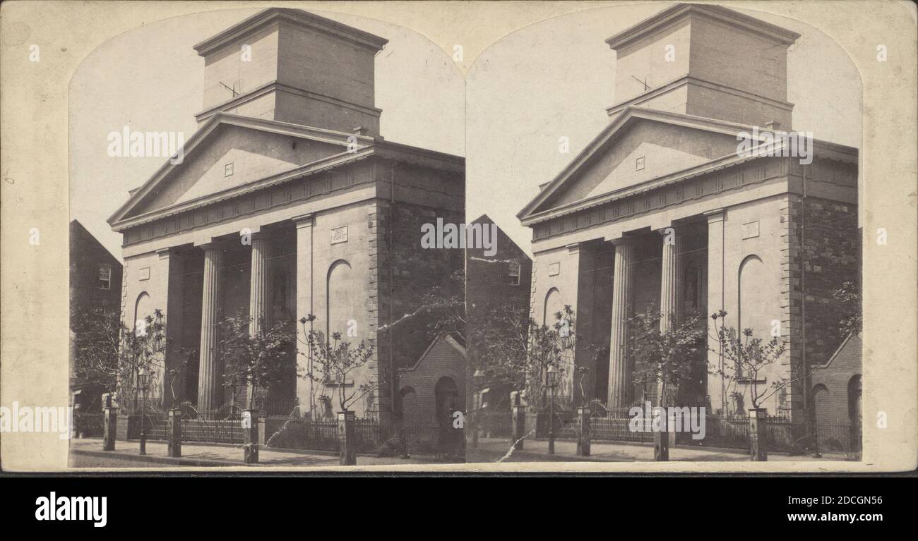 St. Joseph's Church. N. Washington Place, N.Y., 1860, New York (State), New York (N.Y.), Manhattan (New York, N.Y.), New York Stock Photo