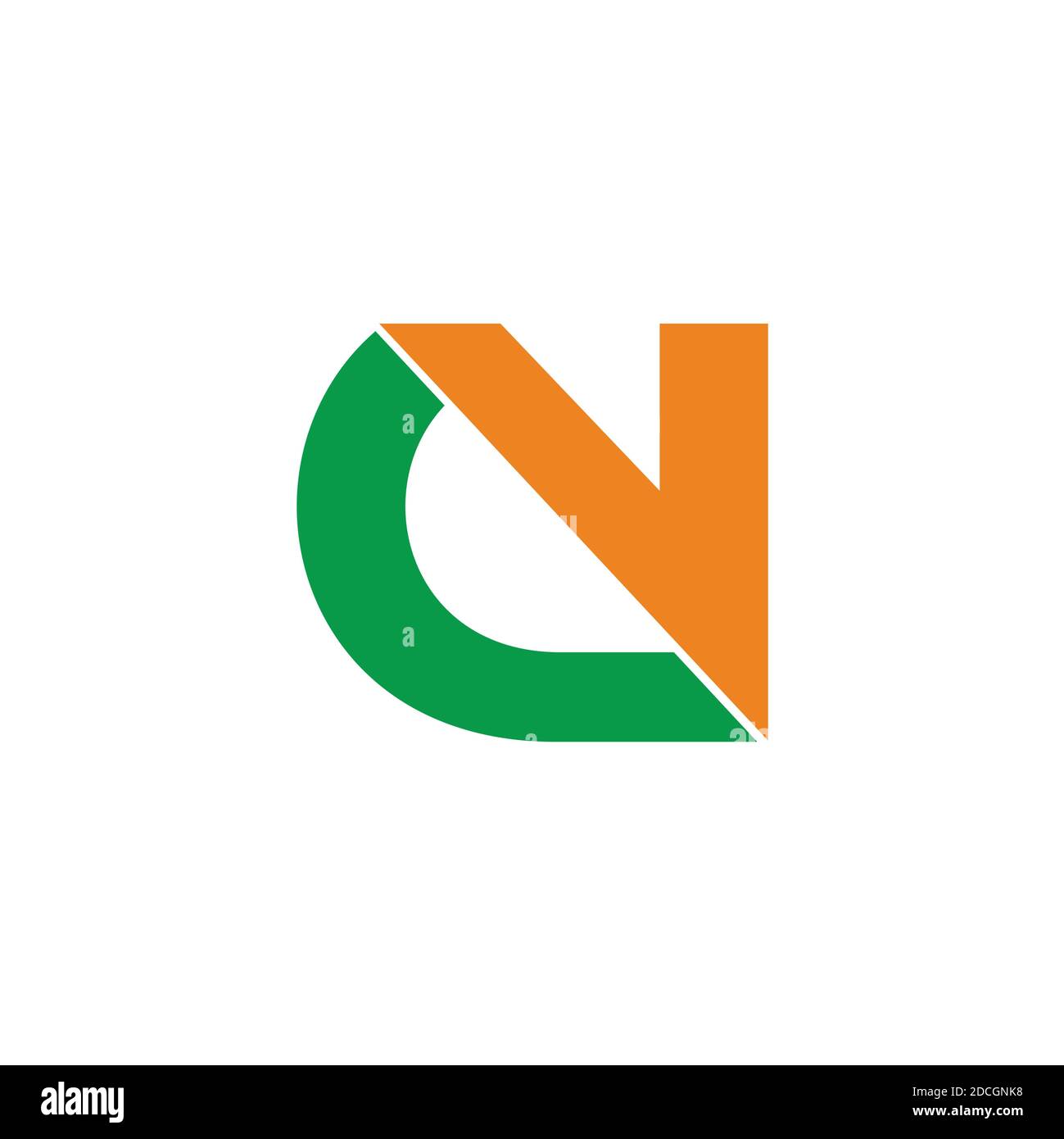 abstract letter cv simple geometric slice design logo vector Stock ...