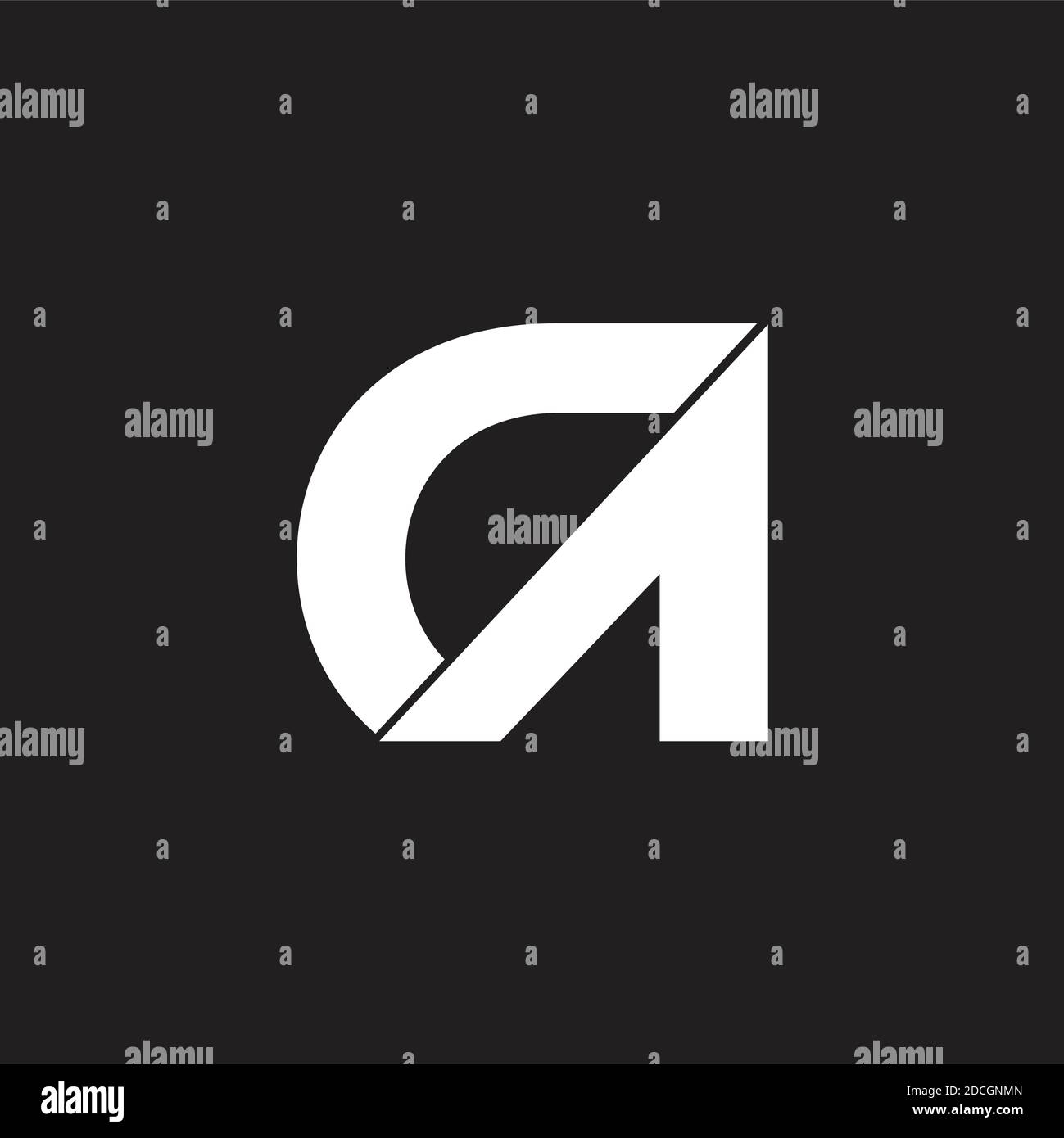 abstract letter ca simple geometric arrow design logo vector Stock Vector