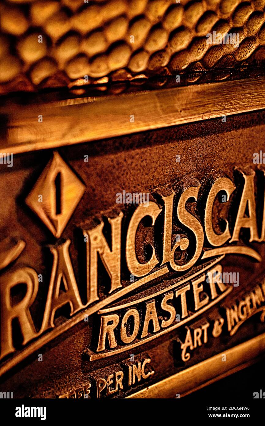 Great Britain / England / London /Coffee Style /Close up of San Franciscan Coffee Roaster Stock Photo