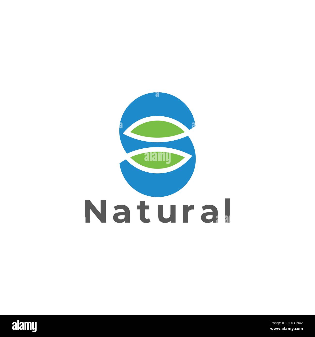 letter s leaf water abstract simple geometric logo vector Stock Vector