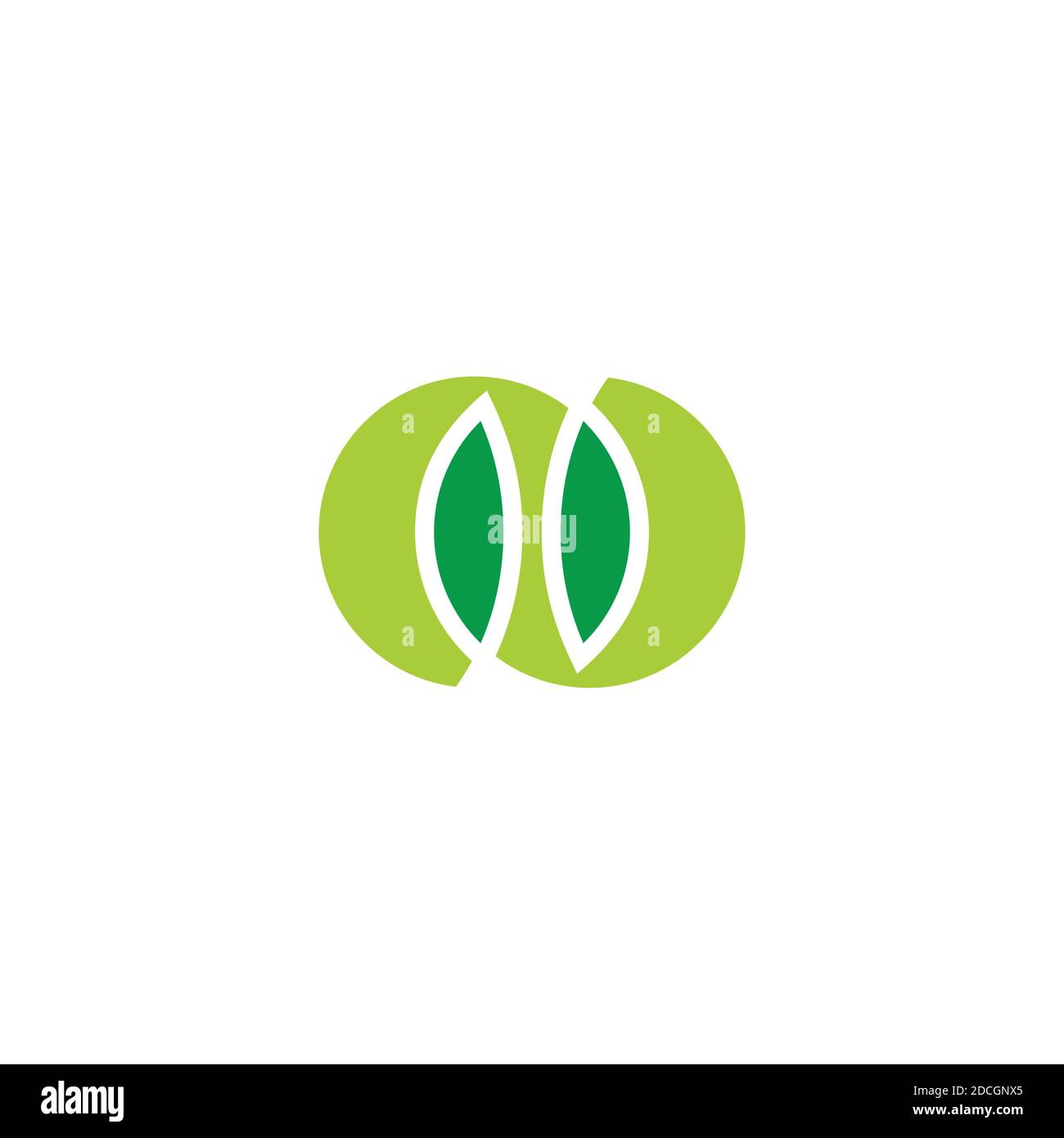 abstract simple geometric leaf natural symbol logo vector Stock Vector