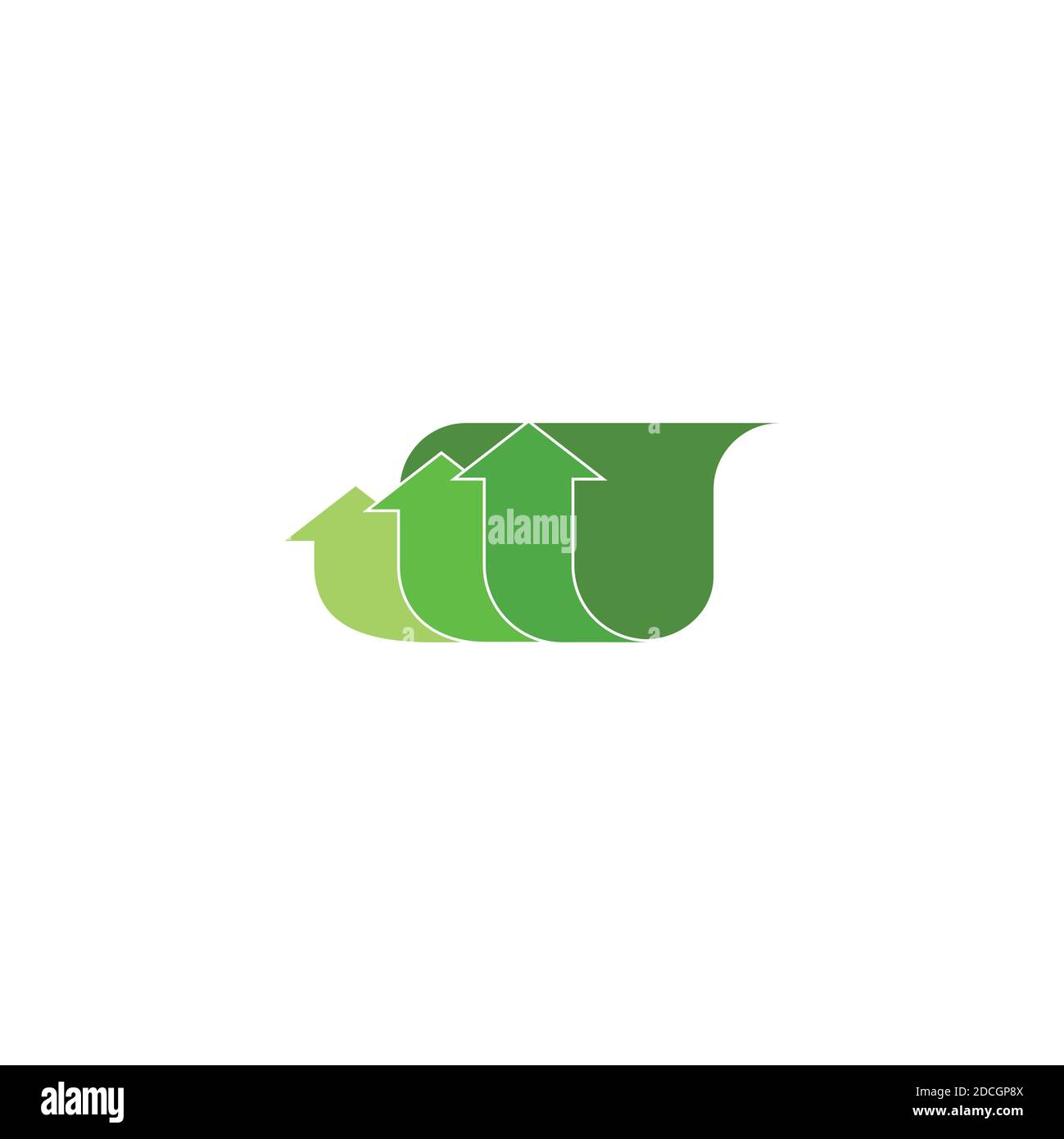 paper financial chart up arrows geometric design logo vector Stock Vector
