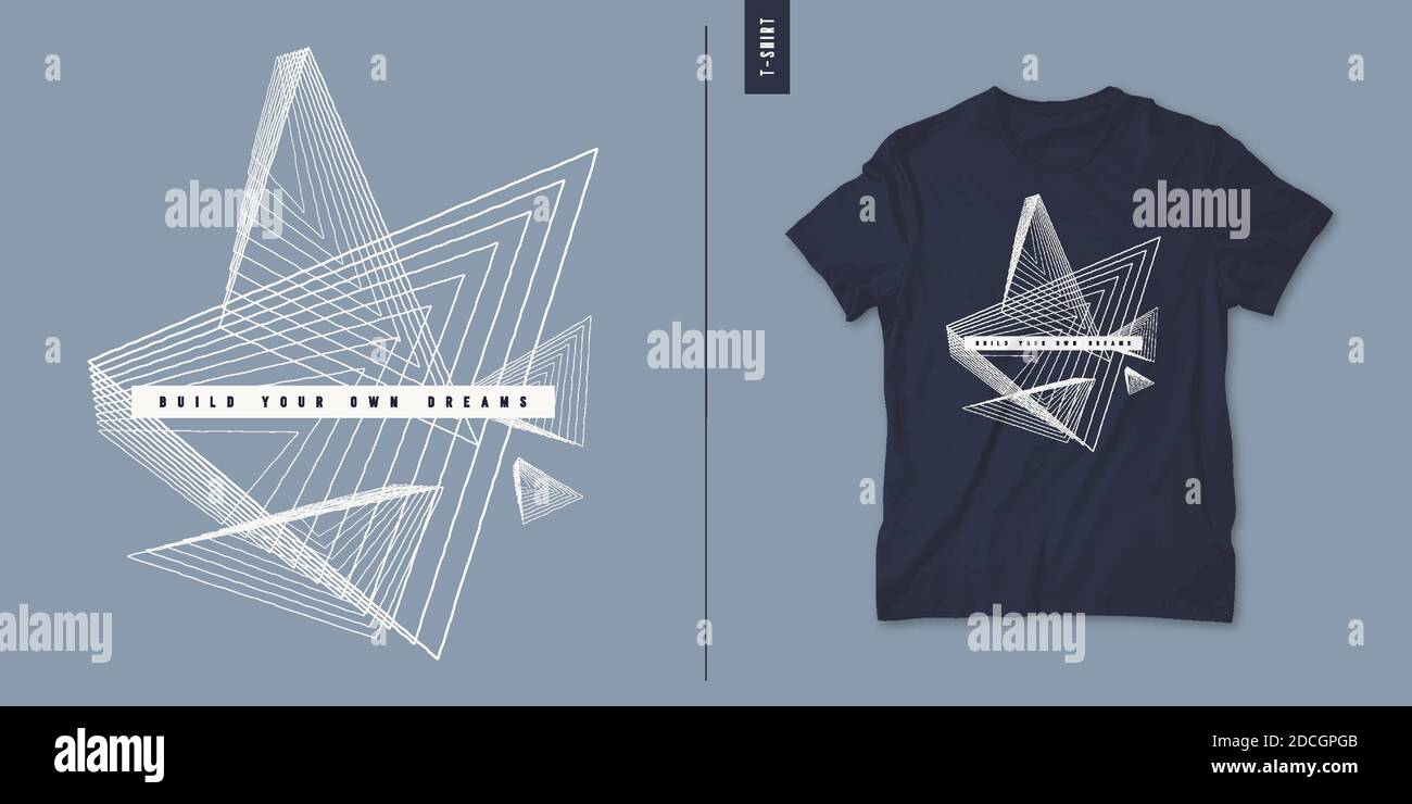 Architecture Abstract Geometric Design Shirt, Graphic Lines Architecture Abstract Geometric Design Shirt, Graphic Lines