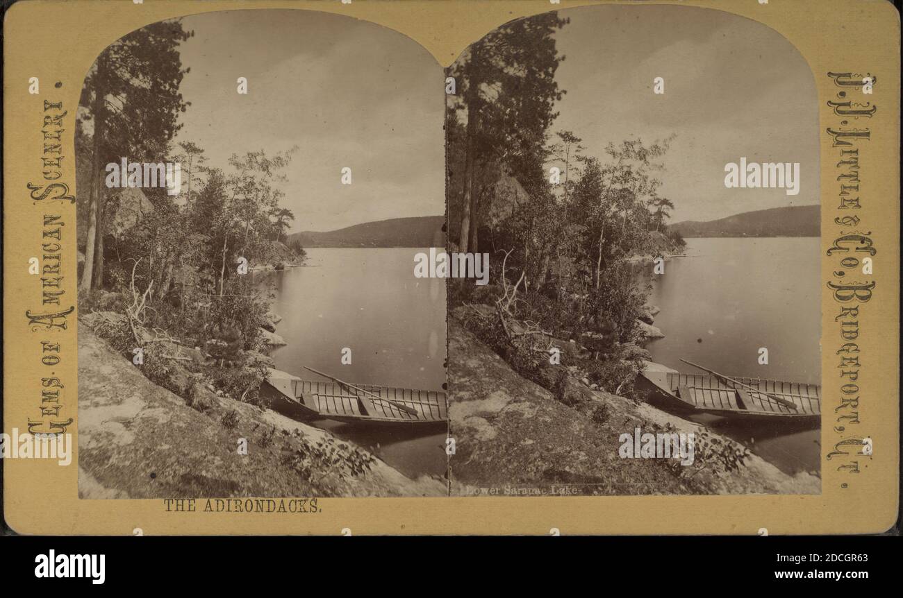 Lower Saranac Lake., J. J. Little & Co. (Bridgeport, Conn.), Lakes
