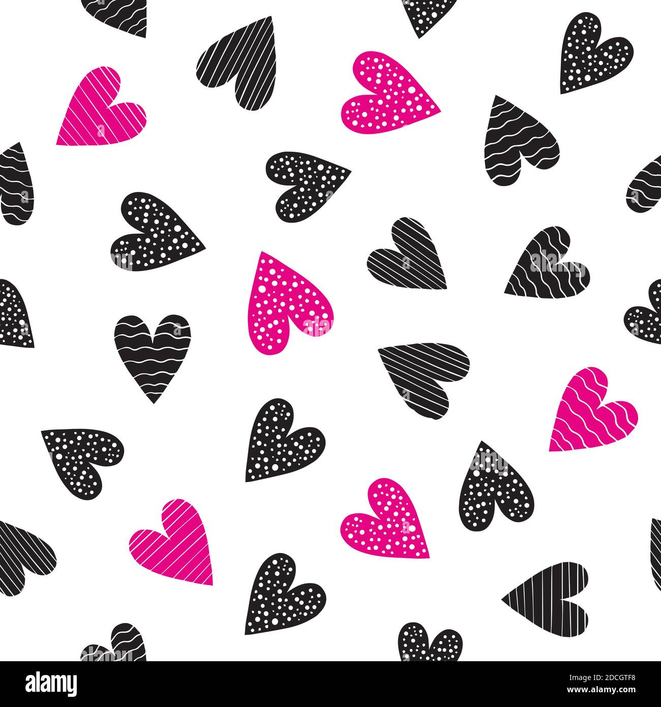 Pink And Black Hearts Wallpaper