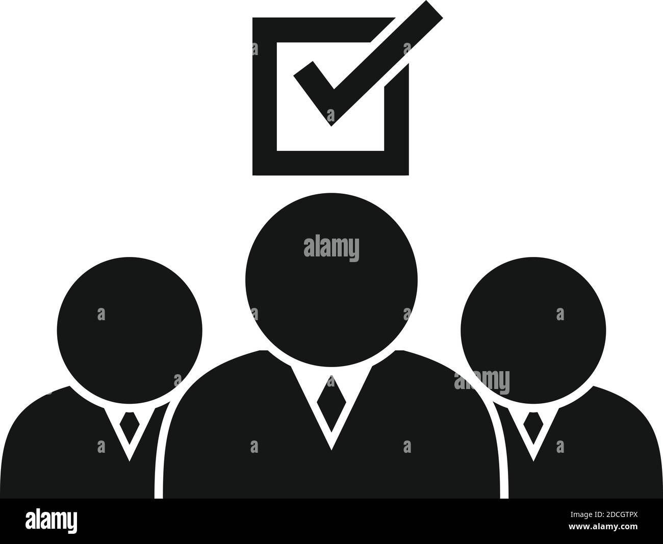 Group people headhunter icon, simple style Stock Vector