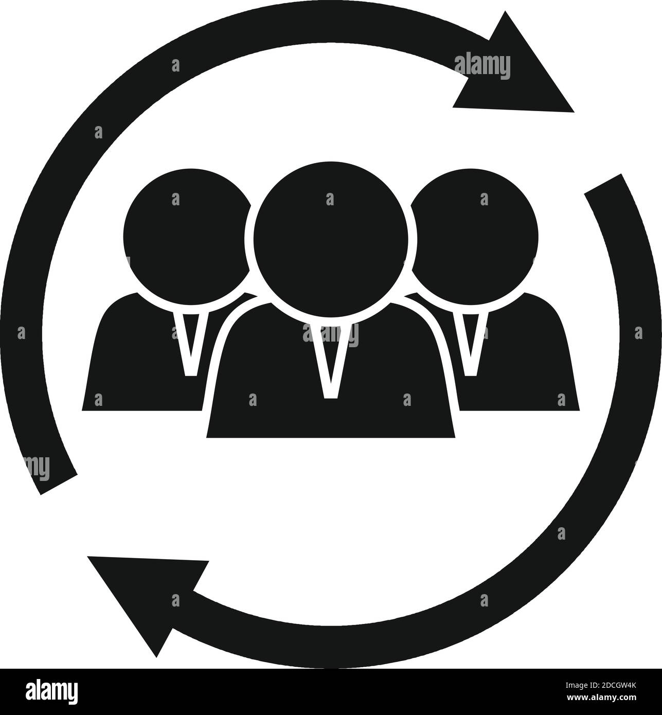 Change work group icon, simple style Stock Vector